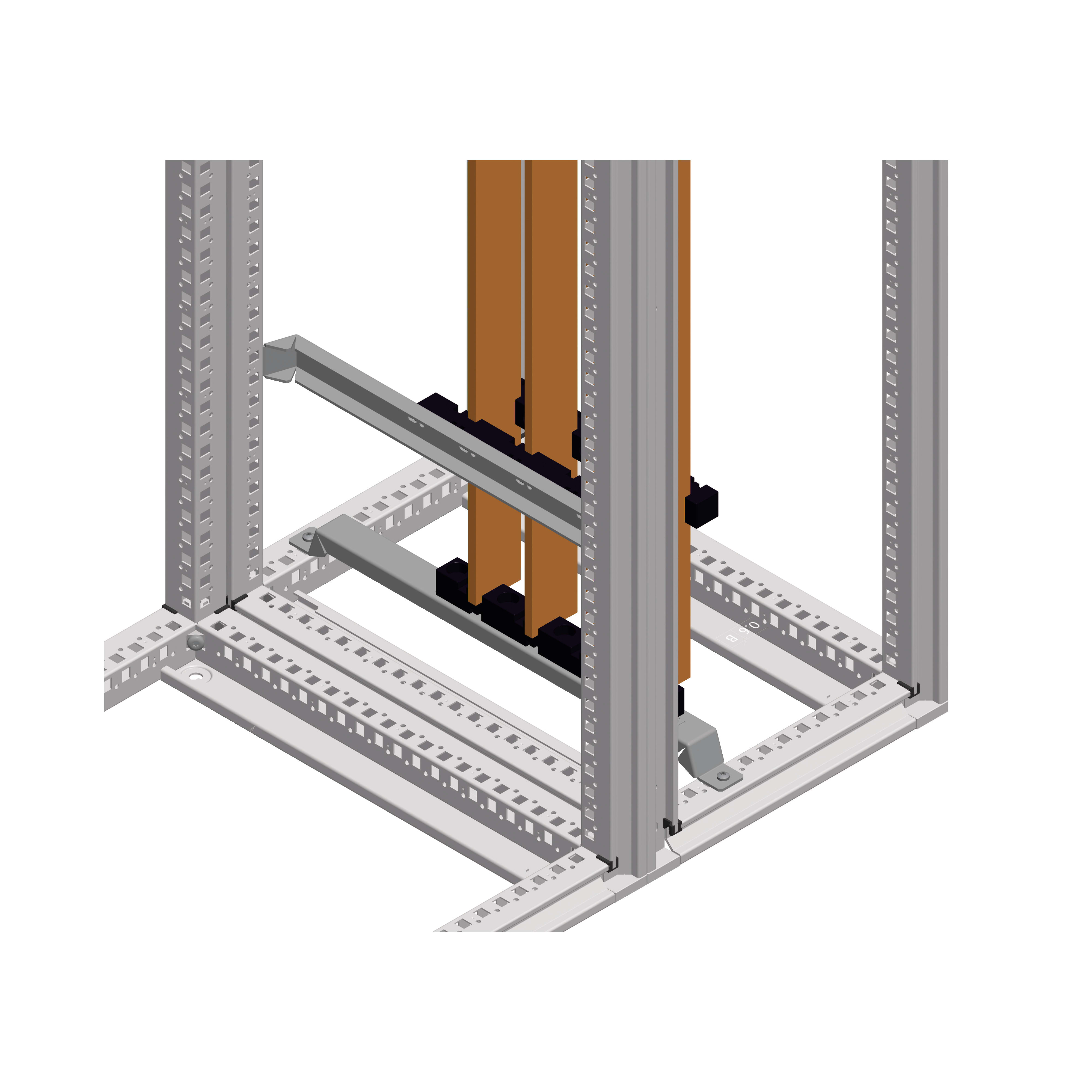 SCHNEIDER ELECTRIC - 2 supporti sbarre verticali per 3200A con sbarre da 10 mm. Spacial SF, Distanza tra le sbarre: 115 mm. Per larghezze da 800 mm