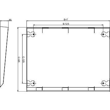 SCHNEIDER ELECTRIC - Tetto per armadio 1200x400 mm