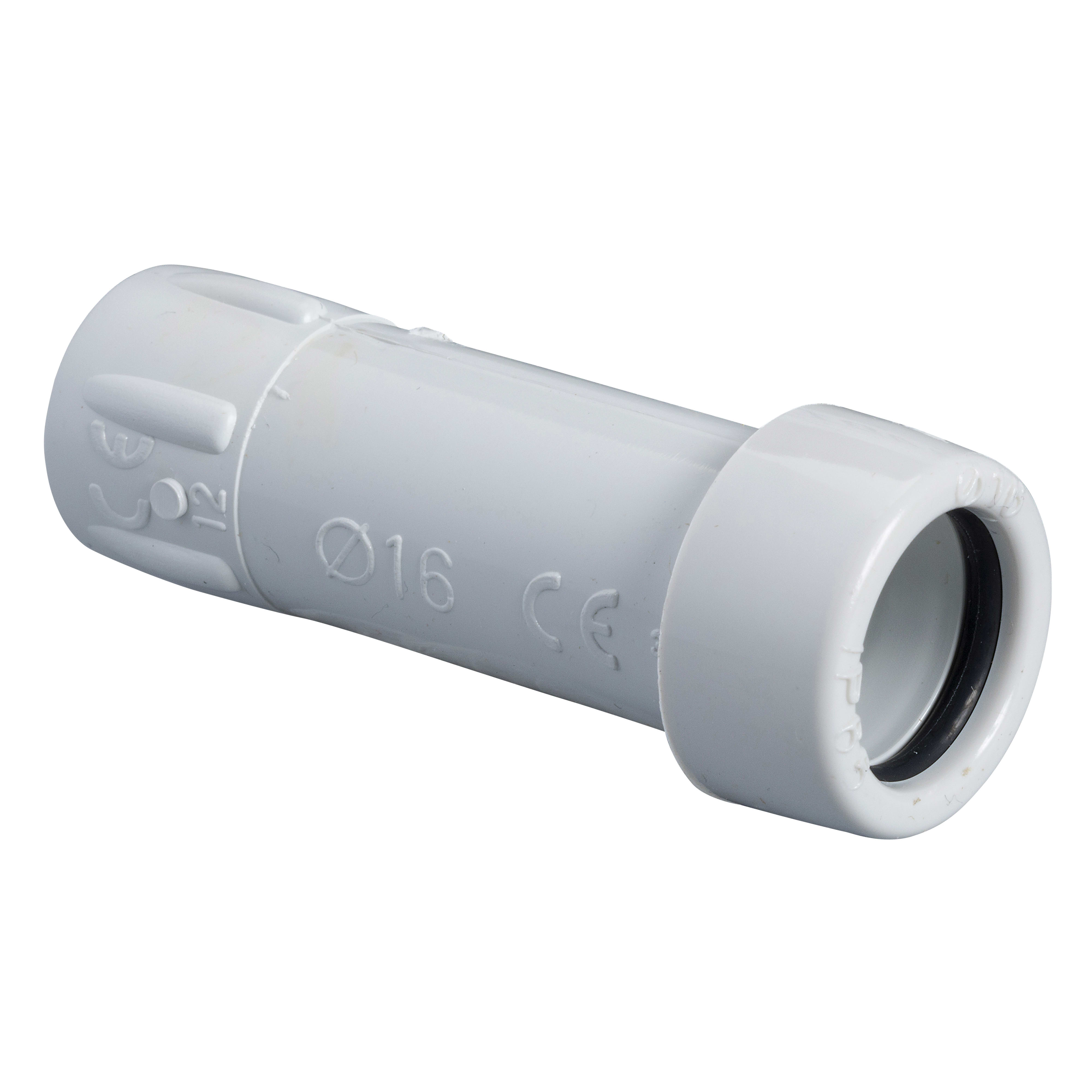 SCHNEIDER ELECTRIC - Raccordo tubo guaina, Mureva Tube & Fix, Tubafroid, RTGP16, IP67, diametro esterno tubi 16mm, diametro interno guaine 12mm  - [prezzo per 100 pz]