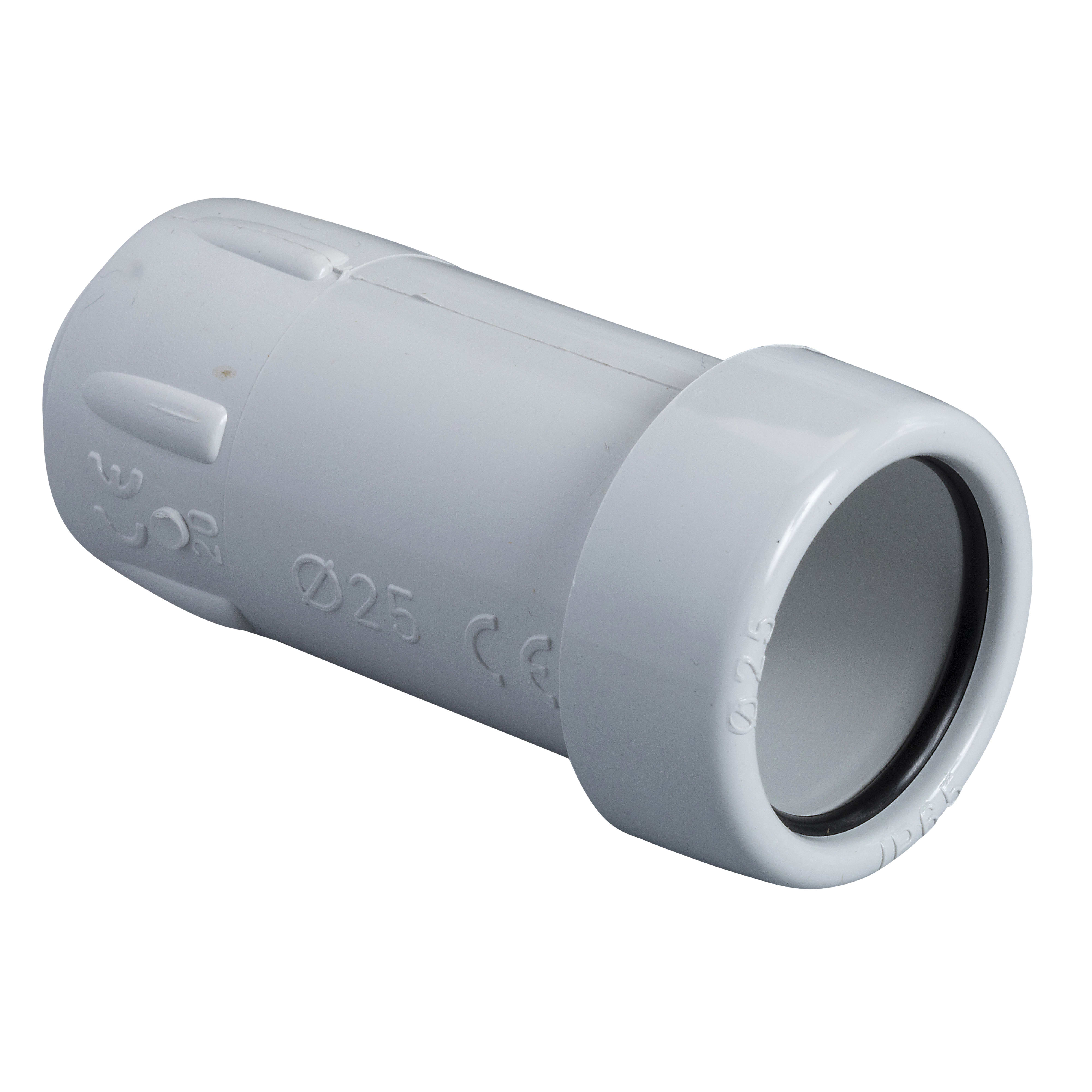 SCHNEIDER ELECTRIC - Raccordo tubo guaina, Mureva Tube & Fix, Tubafroid, RTGP25, IP67, diametro esterno tubi 25mm, diametro interno guaine 20mm  - [prezzo per 100 pz]