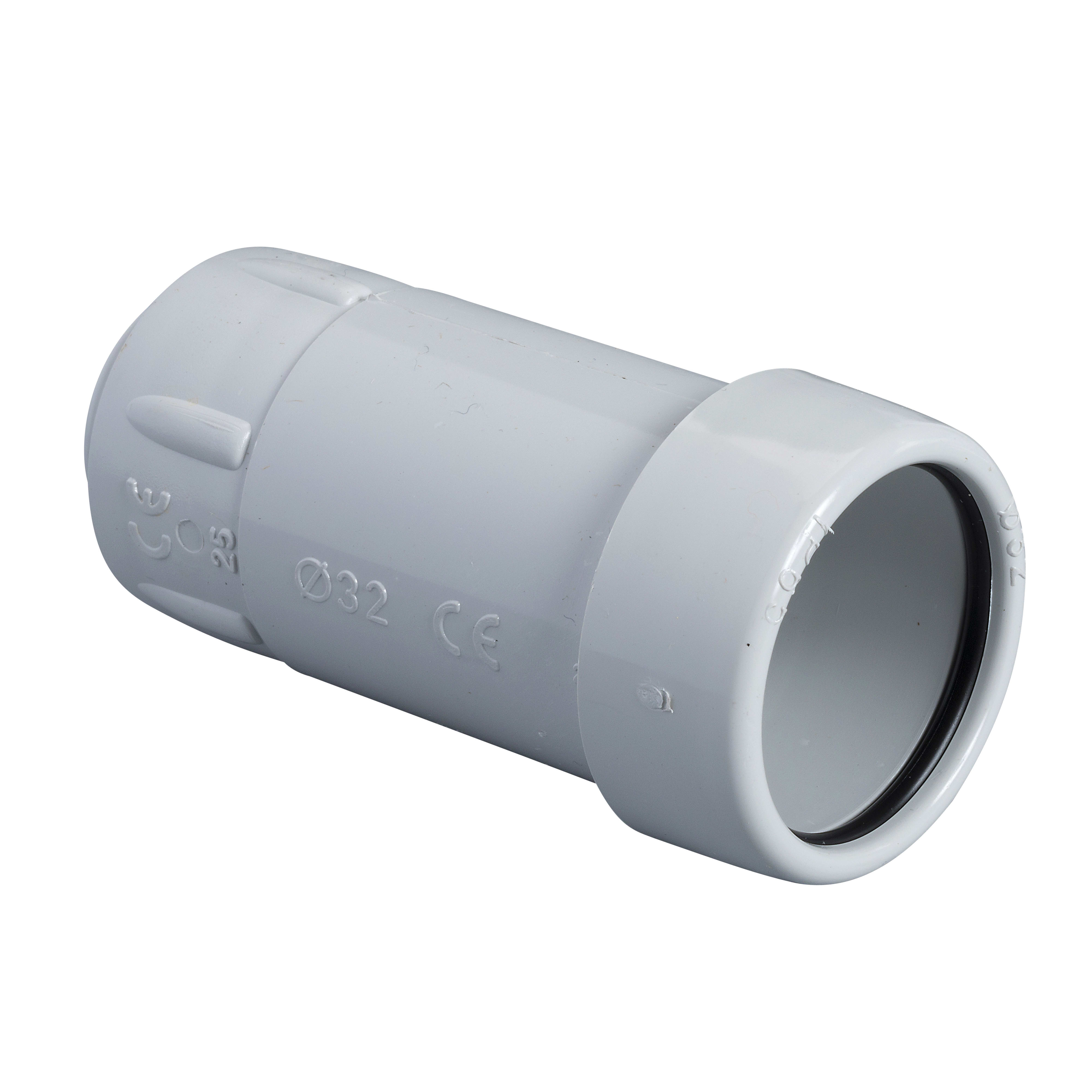 SCHNEIDER ELECTRIC - Raccordo tubo guaina, Mureva Tube & Fix, Tubafroid, RTGP32, IP67, diametro esterno tubi 32mm, diametro interno guaine 25mm  - [prezzo per 100 pz]