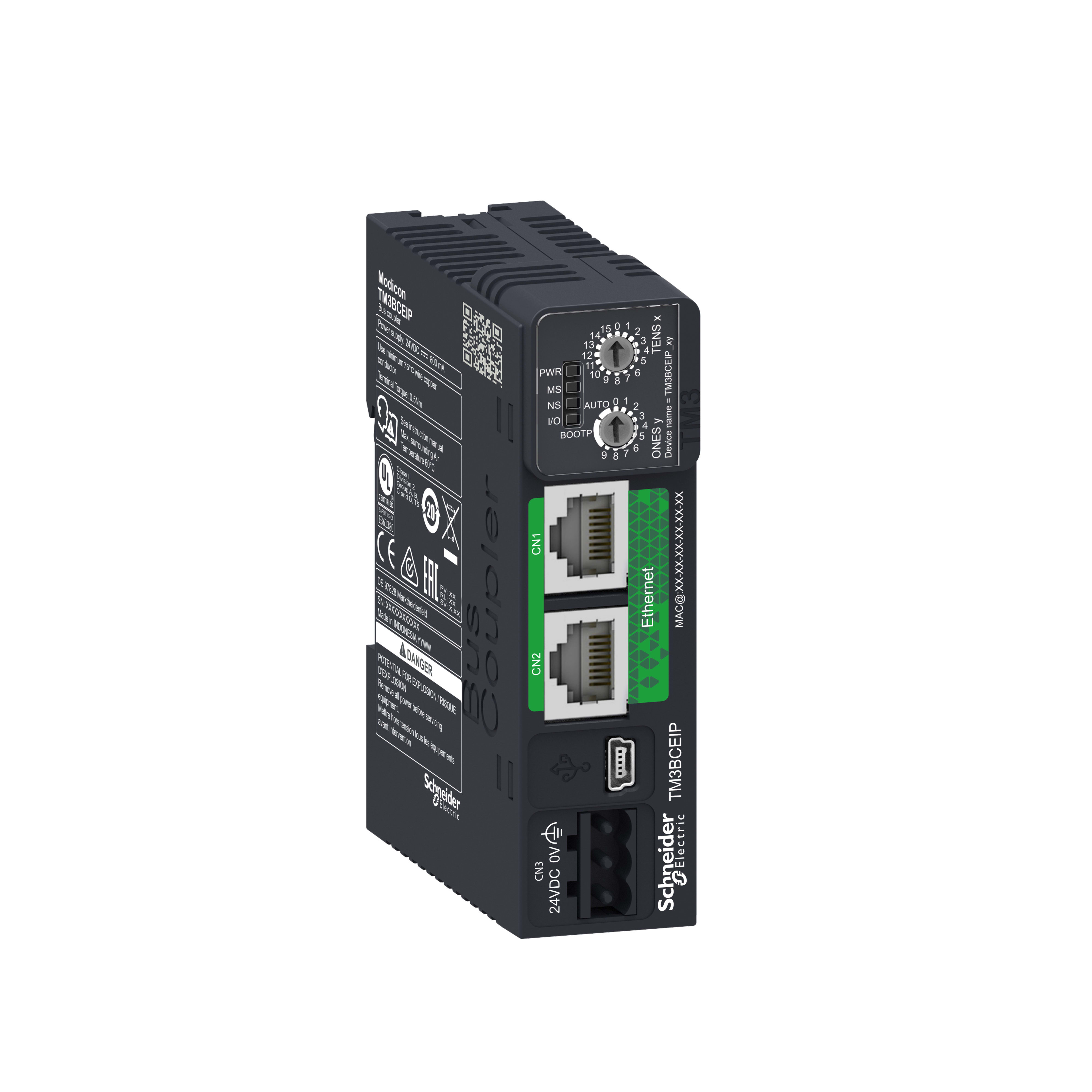 SCHNEIDER ELECTRIC - Interfaccia Ethernet modulo accoppiatore bus TM3 ottimizzato distribuito I / O IP20