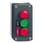 SCHNEIDER ELECTRIC - Pulsantiera completa, Harmony XALD, grigio scuro, pulsanti verde a filo/rosso a filo Ø22 mm e lampada spia rossa