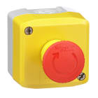 SCHNEIDER ELECTRIC - Pulsantiera gialla - 1 fungo emergenza rosso Ø40 girare per sbloccare 2NC