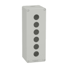 SCHNEIDER ELECTRIC - Pulsantiera in metallo grigia  M25 6 fori 22MM 80X220X77 UL CSA