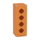 SCHNEIDER ELECTRIC - Pulsantiera vuota arancio  M25 4 fori 30MM  80X220X77 UL CSA