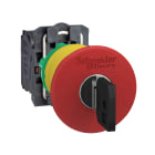 SCHNEIDER ELECTRIC - Pulsante di emergenza rosso Ø40, Ø22 sblocco a chiave a scatto 1NC