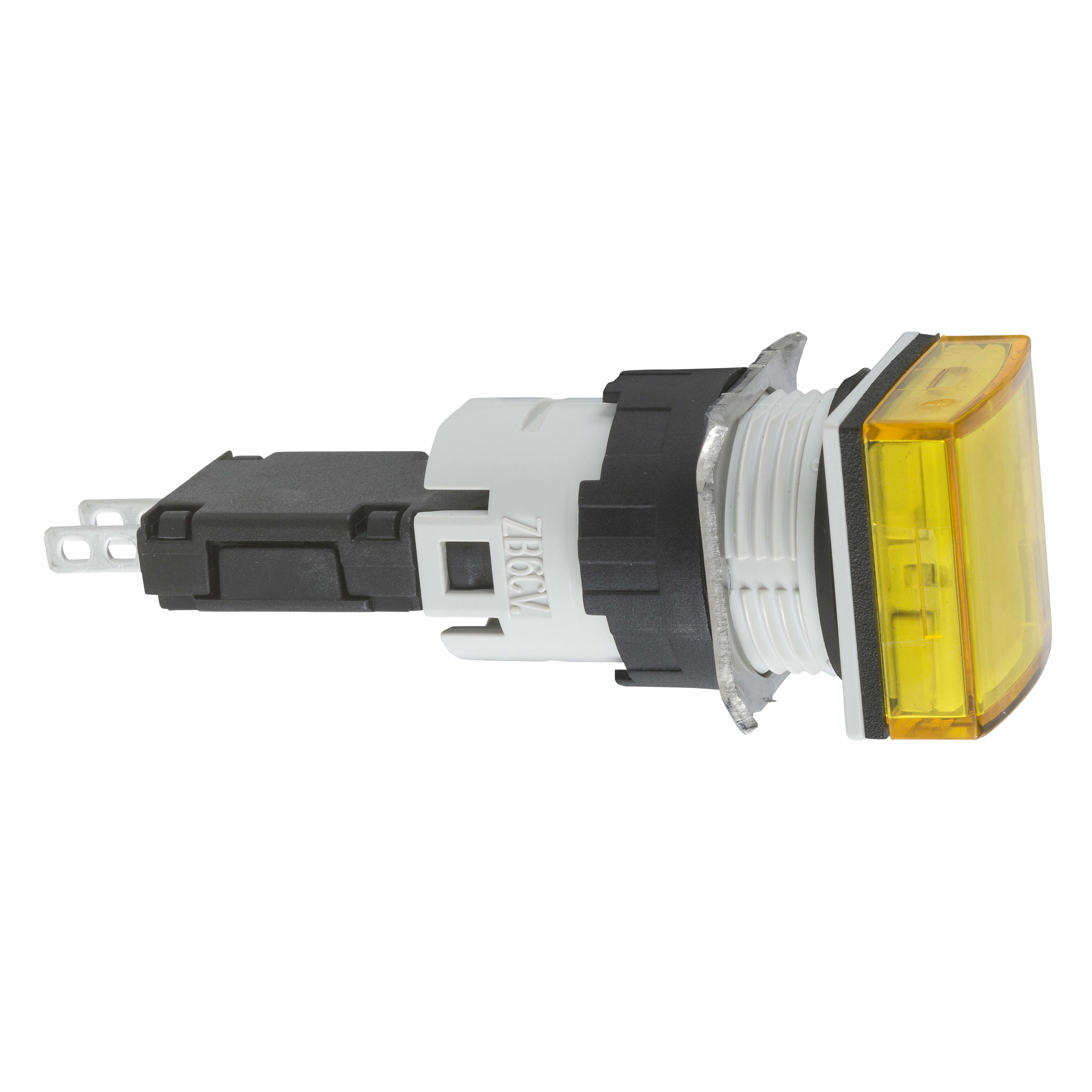 SCHNEIDER ELECTRIC - Lampada spia quadrata Ø16 - IP65 - gialla - LED integrato - 24V