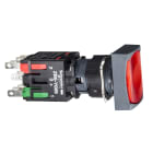 SCHNEIDER ELECTRIC - Pulsante luminoso rosso Ø16 - filoghiera ad impulso - 24V - 1NO+1NC
