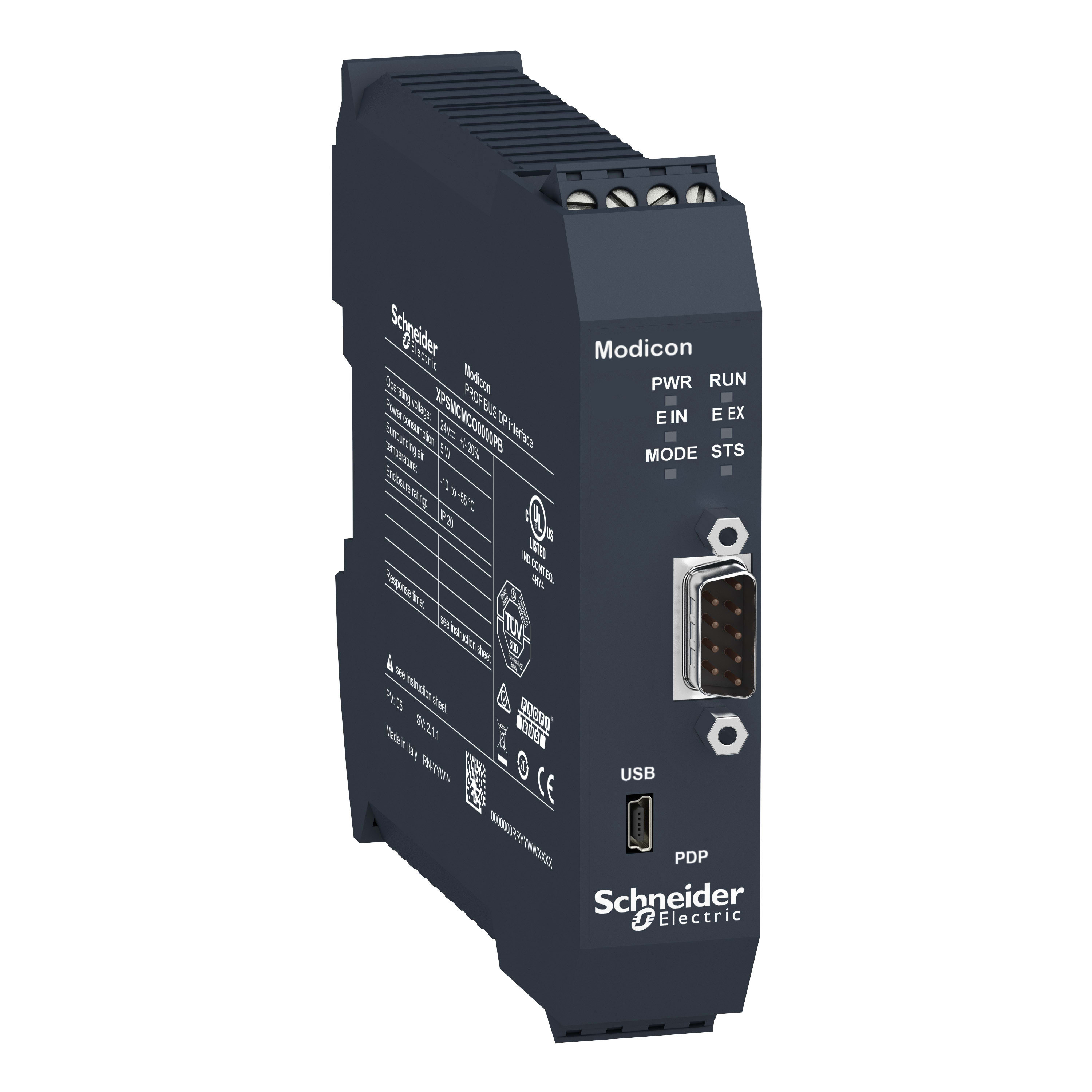 SCHNEIDER ELECTRIC - Modulo di comunicazione Modicon XPSMCM, ProfiBUS DP, morsetti a vite