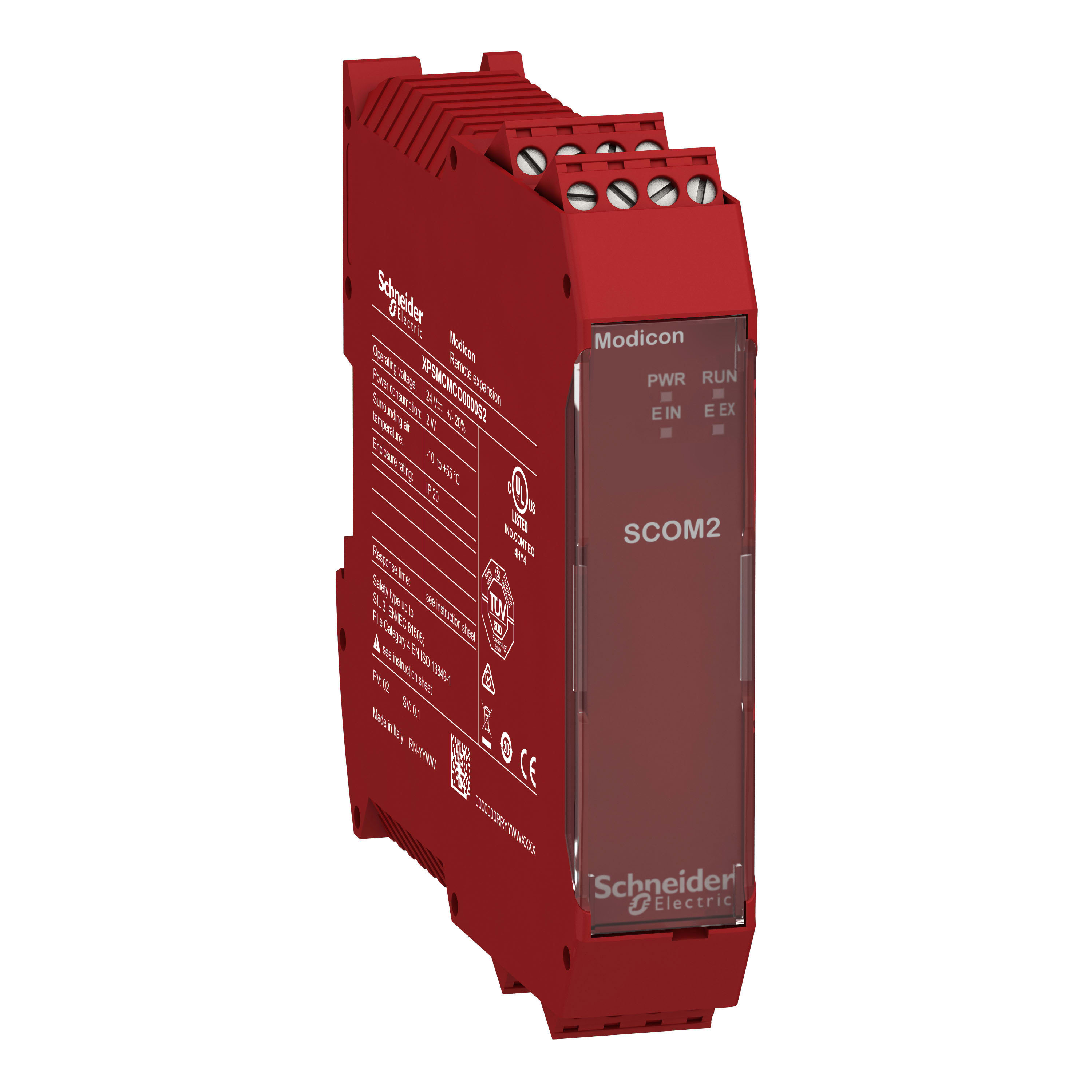 SCHNEIDER ELECTRIC - Modulo espansione di sicurezza, Modicon XPSMCM, per isole remotate 2 vie, morsetti a vite