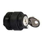 SCHNEIDER ELECTRIC - Testa selettore a chiave Harmony XAC, plastica, nero, 2 posizioni fisse, estrazione chiave a sinistra