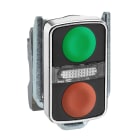 SCHNEIDER ELECTRIC - Testa pulsante doppio Ø22 - rossa + verde - senza marcatura