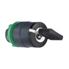 SCHNEIDER ELECTRIC - Testa selettore a chiave, Harmony XB5, plastica, nero, 22mm, chiave 455, 2 posizioni, fisse, estrazione destra e sinistra