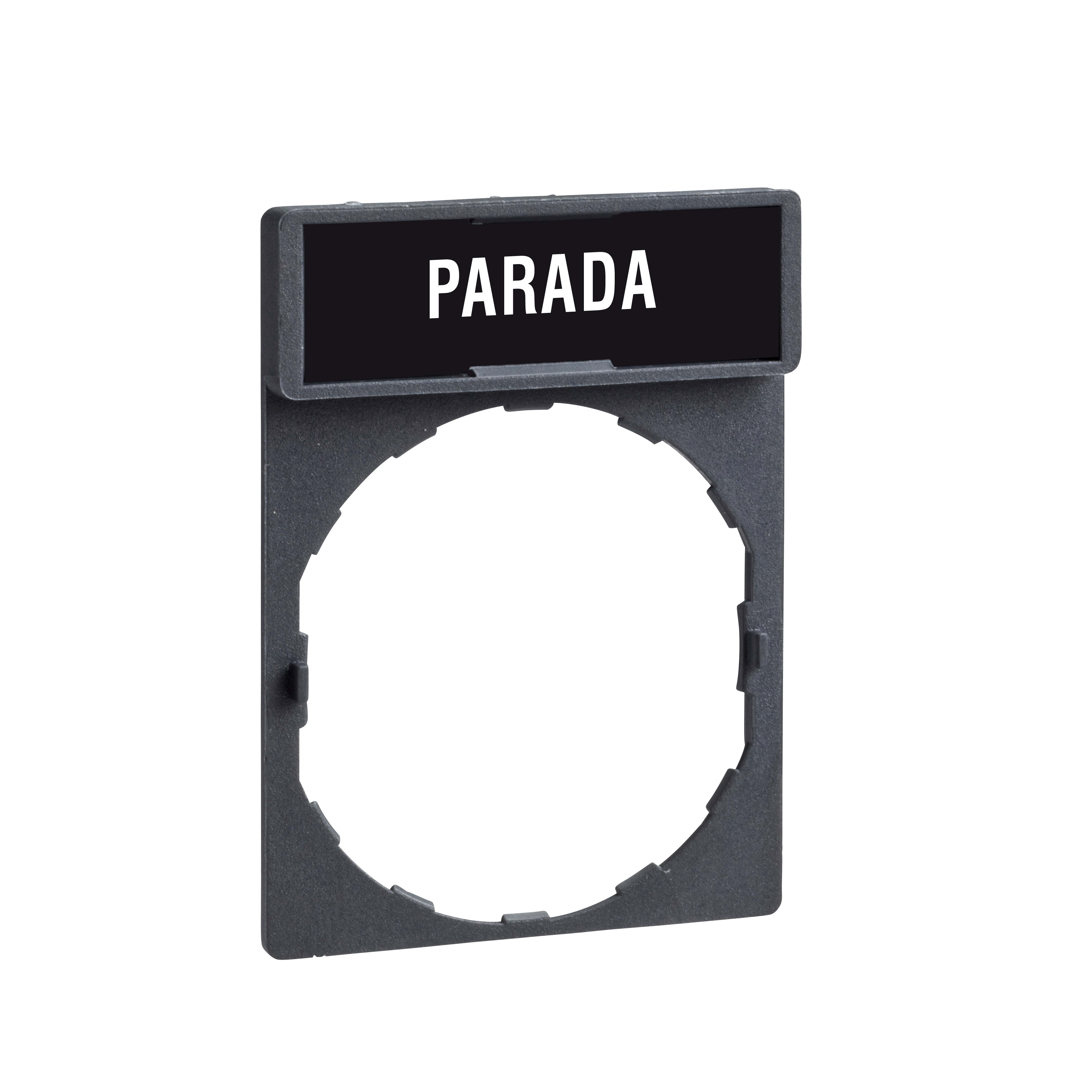SCHNEIDER ELECTRIC - Porta etichetta 30 X 40mm - per unità Ø22 - con etichetta ARRESTO