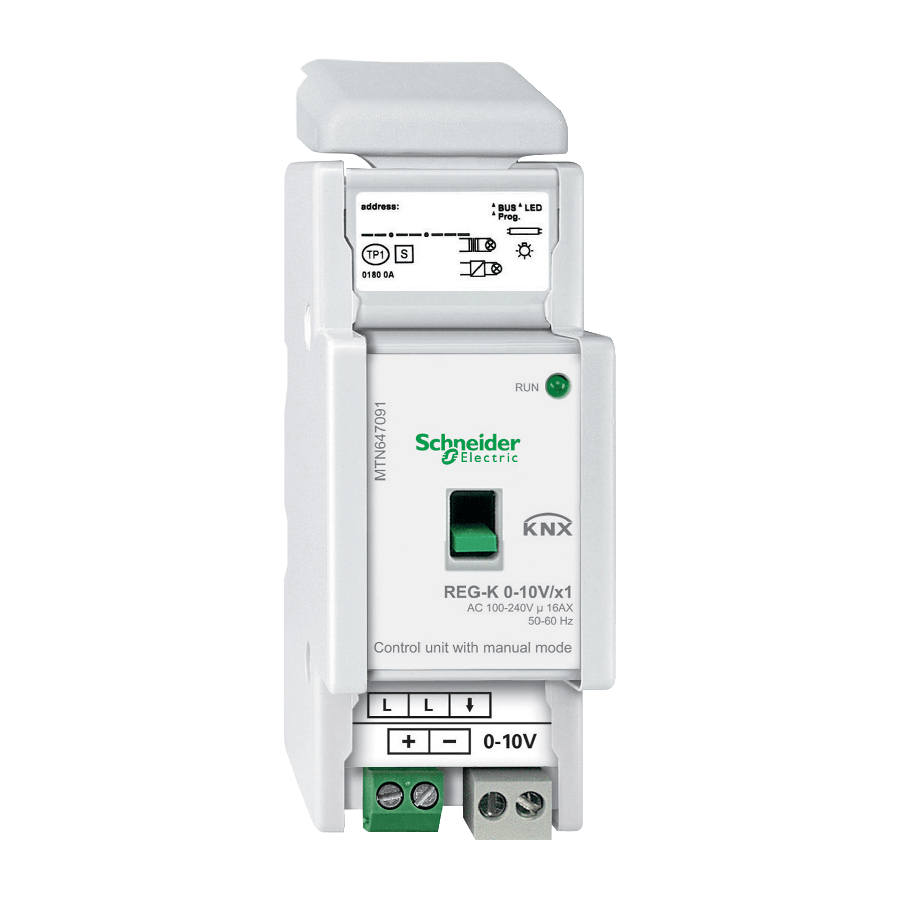 SCHNEIDER ELECTRIC - Unità di comando 0-10 V REG-K 1 canale con modalità manuale