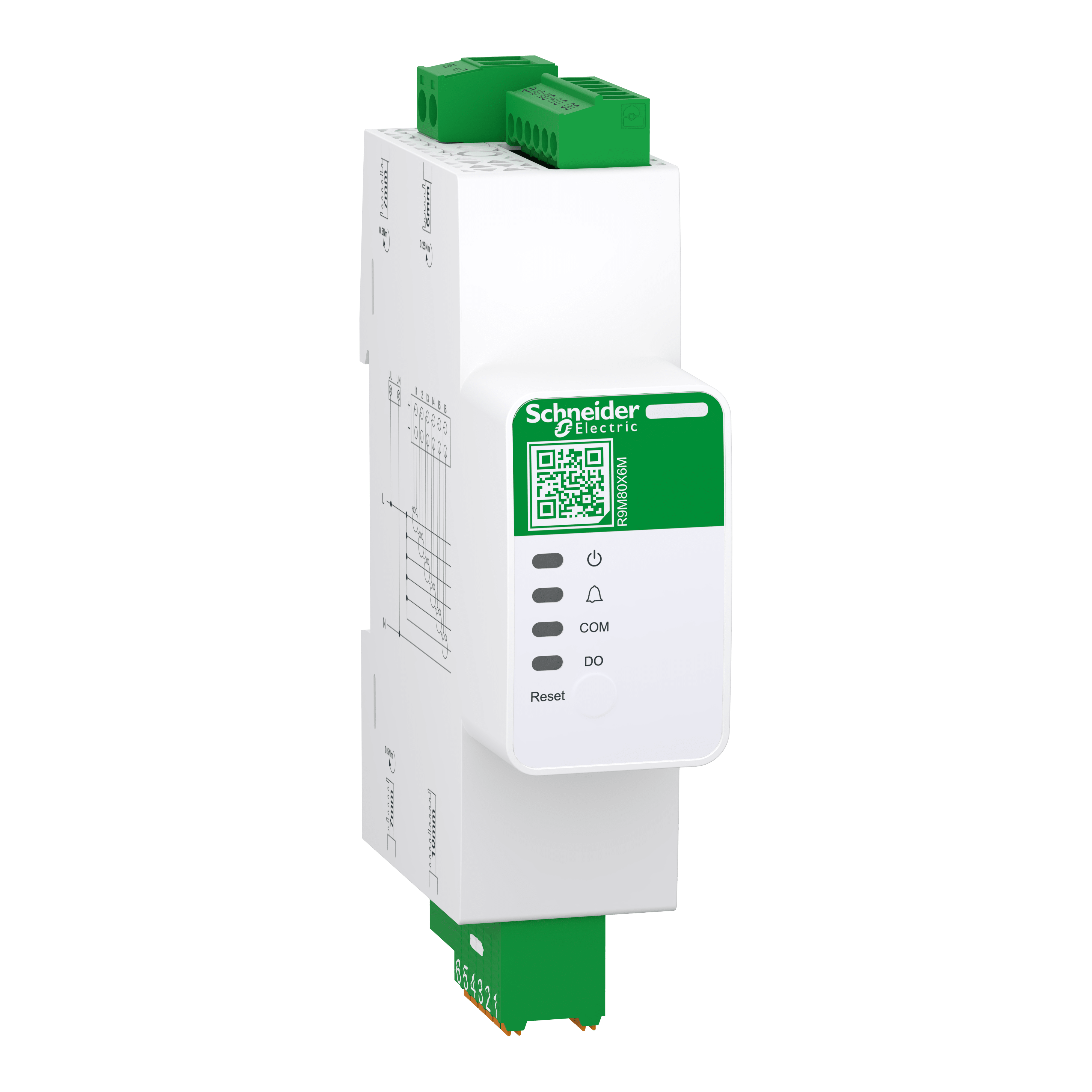 SCHNEIDER ELECTRIC - Energy Meter Resi9, 80A, 6 canali LN, Modbus