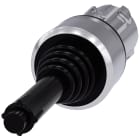 SIEMENS - Manipolatore joystick, 22 mm, rotondo, in metallo lucido, colore nero, 2 posizioni di commutazione