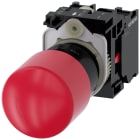 SIEMENS - Pulsante a fungo di ARRESTO DI EMERGENZA, 22 mm, rotondo, in plastica, colore rosso, 1NC, 1NC