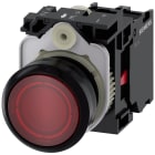 SIEMENS - Pulsante, illuminato, 22 mm, rotondo, in plastica, colore rosso, 1NC, AC/DC 24 V