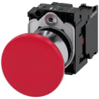 SIEMENS - Pulsante a fungo, 22 mm, rotondo, in metallo lucido, colore rosso, 1NC