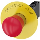 SIEMENS - Pulsante a fungo di ARRESTO DI EMERGENZA, 22 mm, rotondo, in metallo lucido, colore rosso, 1NO+1NC
