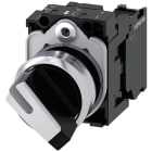 SIEMENS - Selettore, illuminabile, 22 mm, rotondo, in metallo lucido, bianco, 1NO