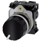 SIEMENS - Potenziometro, 22 mm, rotondo, in plastica, colore nero, 470 kOhm, con supporto