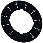 SIEMENS - Targhetta identificativa per potenziometro, colore nero, iscrizione: 0 ... 9
