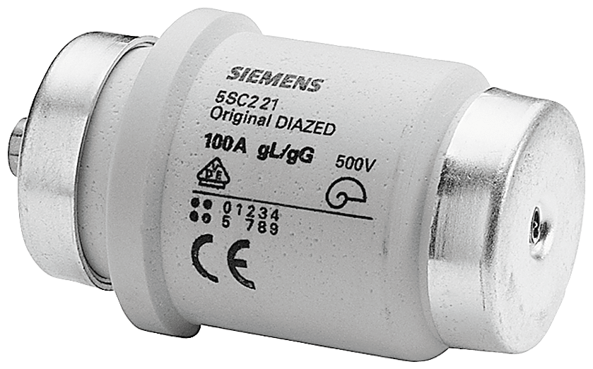 SIEMENS - Cartuccia fusibile DIAZED 500 V per protezione di cavi e conduttori gC, grandezza DIVH, R1