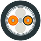 SIEMENS - FO Ground Cable 50/125/1400 (OM 2), MM, 2x 2 ST, protezione antiroditori, 100m