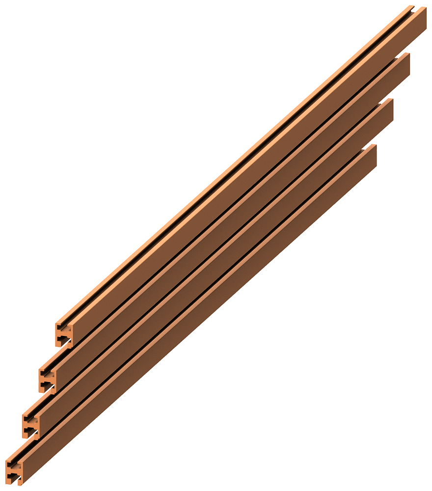 SIEMENS - Guide profilate per sbarre di distribuzione verticali 30x40, L: 1610mm, 1 set=4 pezzi