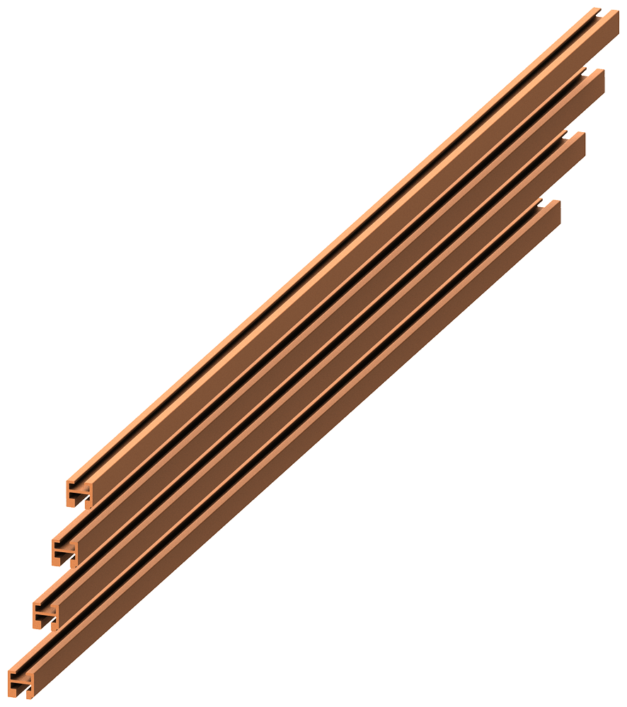 SIEMENS - Guide profilate per sbarre di distribuzione verticali 30x30, L: 1610mm, 1 set=4 pezzi