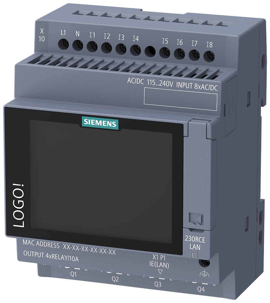 SIEMENS - LOGO!230RCE, 8DI/4DO, 800 BLOCKS
