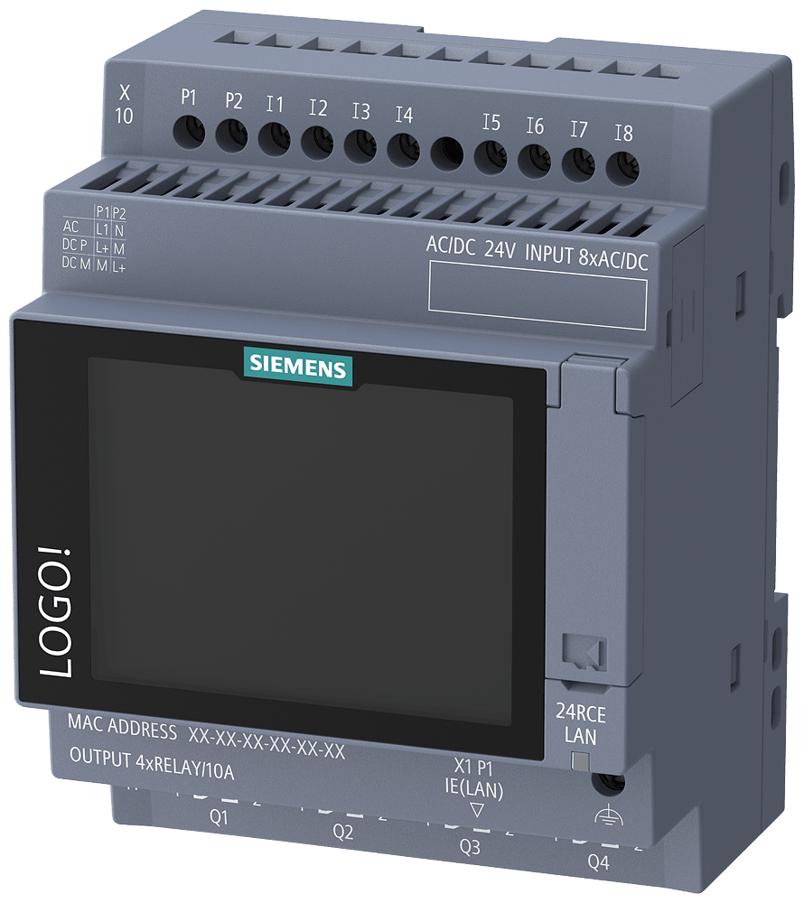 SIEMENS - LOGO! 24RCE, 8DI/4DO, 800 BLOCKS