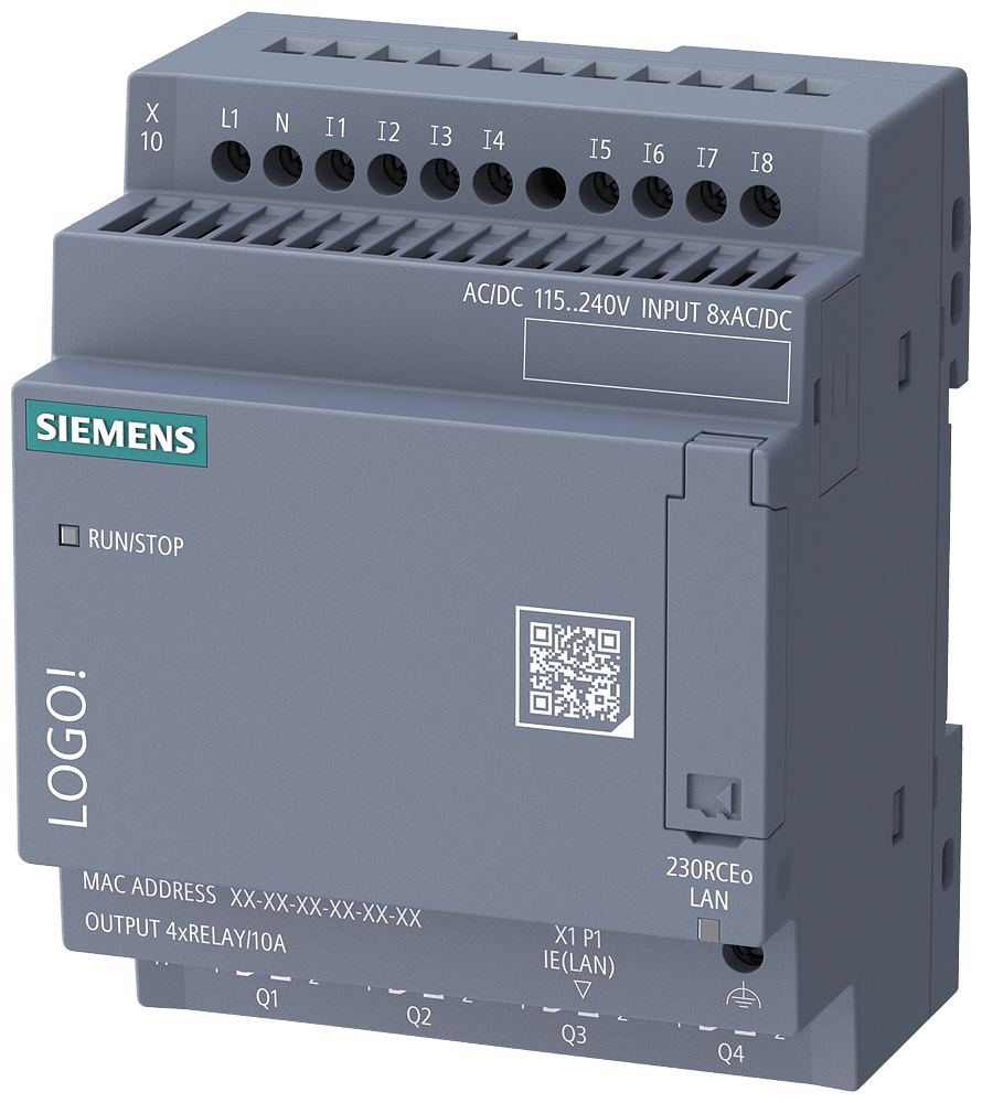 SIEMENS - LOGO!230RCEO, 8DI/4DO,800 BLOCKS
