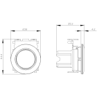 SIEMENS - pulsante luminoso, 30 mm, rotondo, in metallo, opaco, trasparente, anello frontale per montaggio piatto, ad impulso con simbolo personalizzato, num...