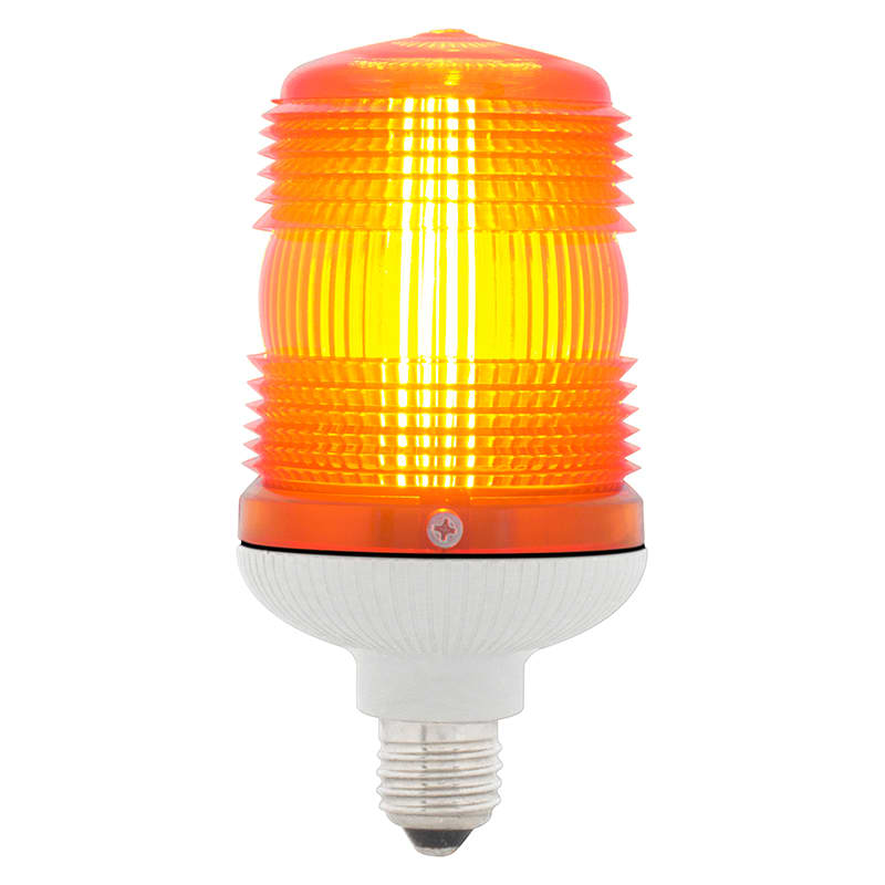 SIRENA - LUCE ARANCIONE lampada ad incandescenza luce fissa/lampeggiante IP54 base GRIGIA