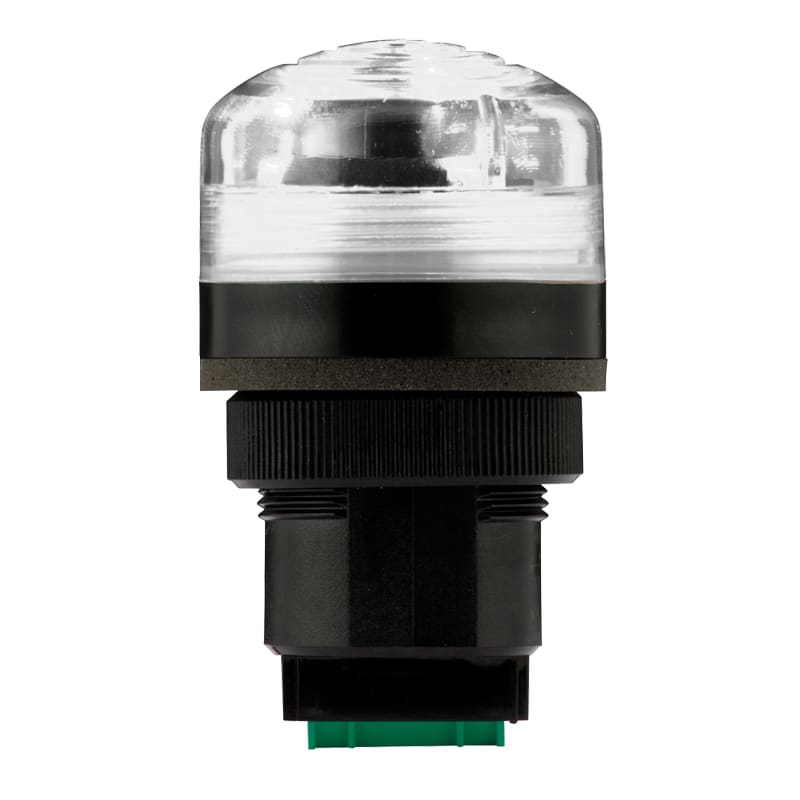 SIRENA - P40 A LED : buzzer luminoso bianco - fissa/lampeggiante - 85dB - IP65 - 12/24VACDC