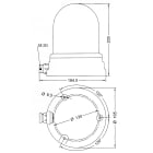 SIRENA - TYPE 200 Luce fissa/ lampeggiante, a led rosso, IP55, V240AC, base grigia