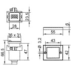 SIRENA - BIP81 buzzer ad incasso pannello di controllo suono ad intermittenza 72db IP30 V240DC 1800Hz