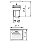 SIRENA - BIP84 ad incasso (diam 30 mm) tono acustico 80db IP30 V110AC 2200/3500Hz base nera