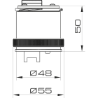 SIRENA - MINITWS STY/FLASH LED fisso/lampeggiante regolabile allCLEAR IP66 V110AC ghiera NERA
