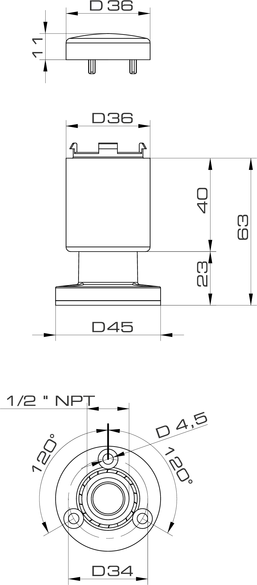SIRENA - BABYTWS WIRING BASE base per il cablaggio 1 contatto comune 6 indipendenti IP65