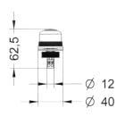 SIRENA - BEBIP buzzer ad incasso (16-22-30mm) con ghiera suono intermittente 82db IP55 V240DC