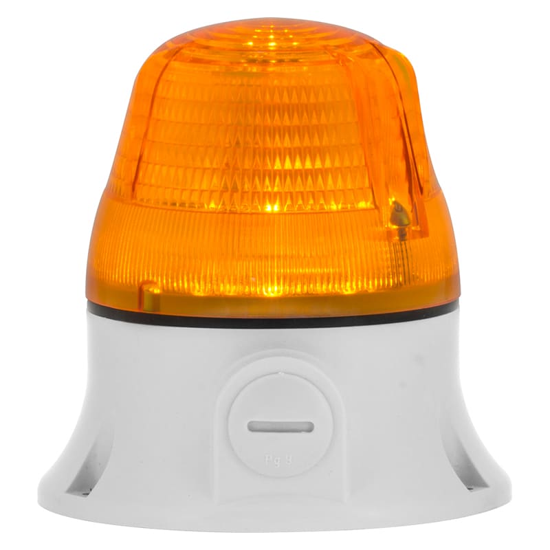 SIRENA - MICROLAMP LED per segnalazione macchina luce fissa/lampeggiante IP54 V12/24ACDC