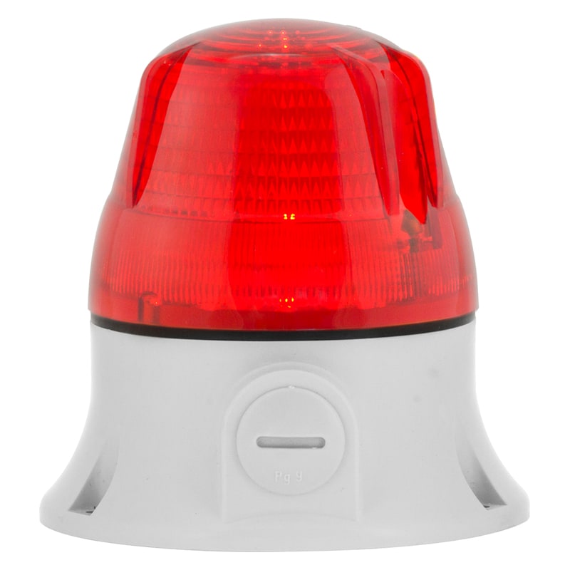SIRENA - MICROLAMP LED per segnalazione macchina luce fissa/lampeggiante IP54 V90/240AC
