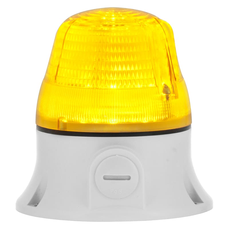SIRENA - MICROLAMP LED per segnalazione macchina luce fissa/lampeggiante IP54 V90/240AC
