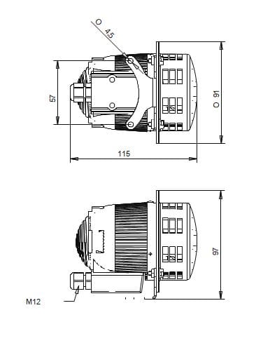 SIRENA - MINICELERE sirena elettromeccanica piccola suono lineare 101db IP43 V48ACDC