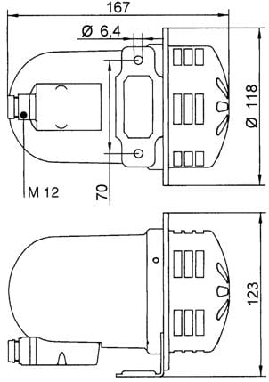 SIRENA - CELERE sirena elettromeccanica medie dimensioni suono lineare 110db IP43 V240ACDC